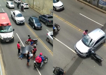 Homem é arremessado em acidente no viaduto da Avenida Higino Cunha em Teresina; veja vídeo